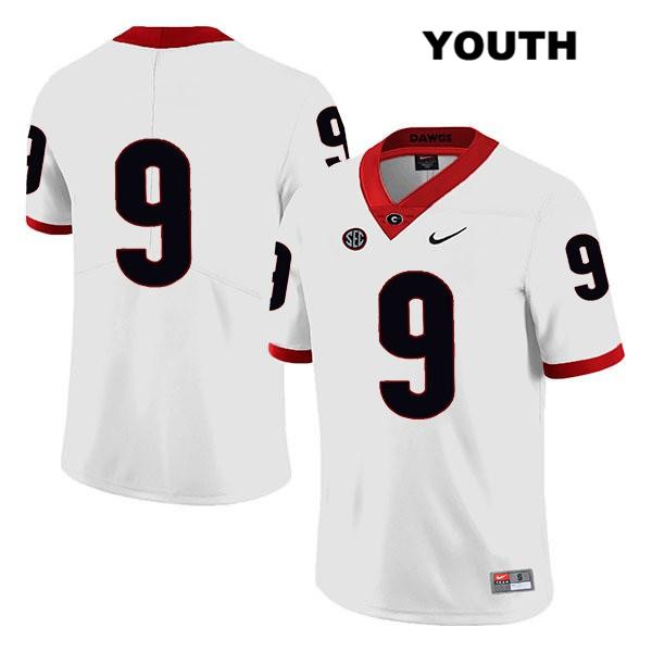 Georgia Bulldogs Youth Nathan Priestley #9 NCAA No Name Legend Authentic White Nike Stitched College Football Jersey CIQ4256TY